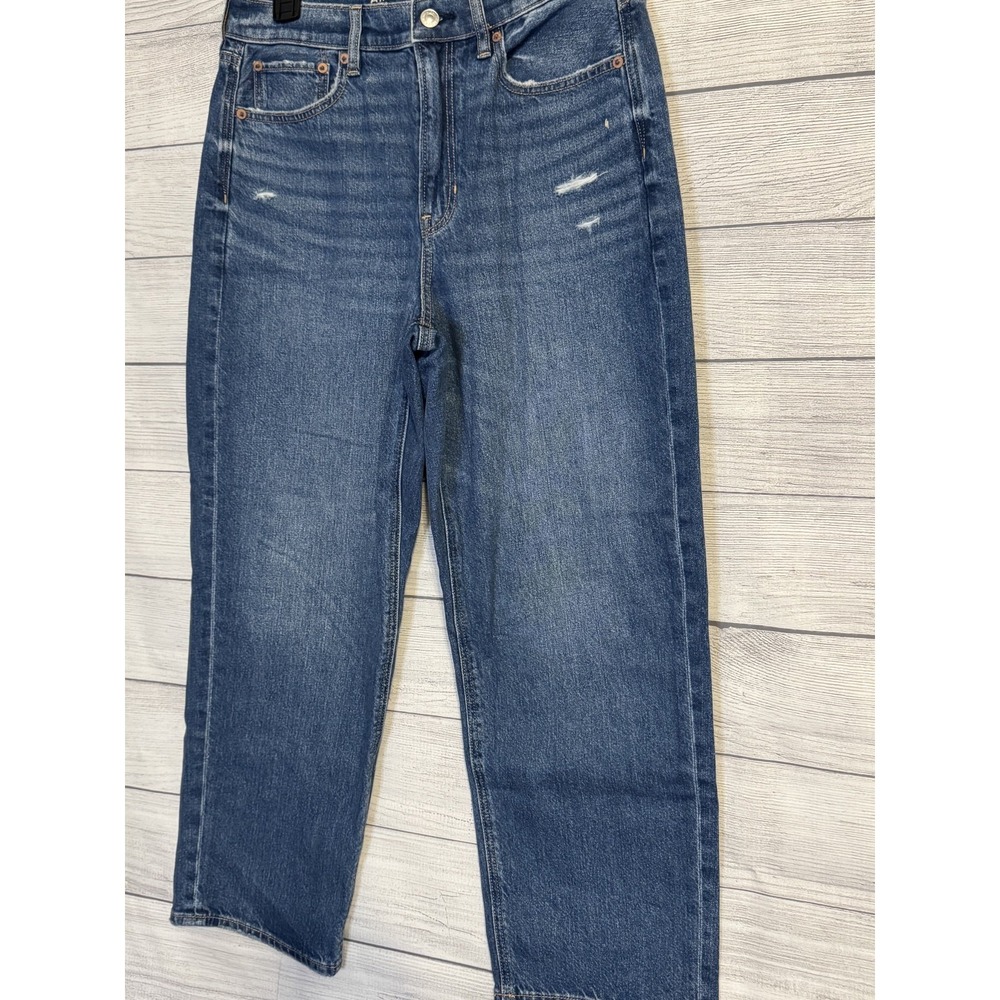 American Eagle Strigid Super High-Rise Baggy Straight Jeans Women's 8XS - Picture 2 of 7